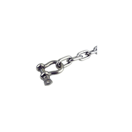 Seachoice 44123 Stainless Steel Anchor Lead Chain, 1/4" x 4', 5/16" Shackle