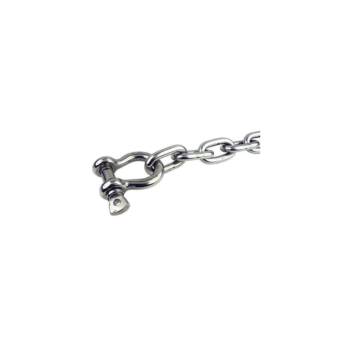 Seachoice 44143 Stainless Steel Anchor Lead Chain, 5/16" x 5', 3/8" Shackle