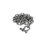 Seachoice 44123 Stainless Steel Anchor Lead Chain, 1/4" x 4', 5/16" Shackle