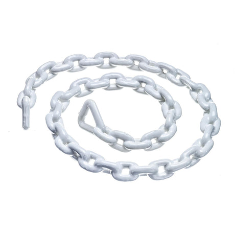Seachoice White PVC Coated Galvanized Anchor Lead Chain 1/4" x 4'