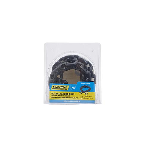 Seachoice Black PVC Coated Galvanized Anchor Lead Chain 1/4" x 4'