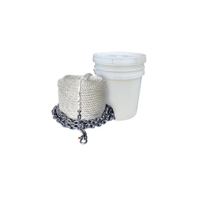 Seachoice 44561 Anchor Rode - 1/2" x 150' 3-Strand Nylon Rope and 1/4" x 10' Chain with 5/16" Shackle