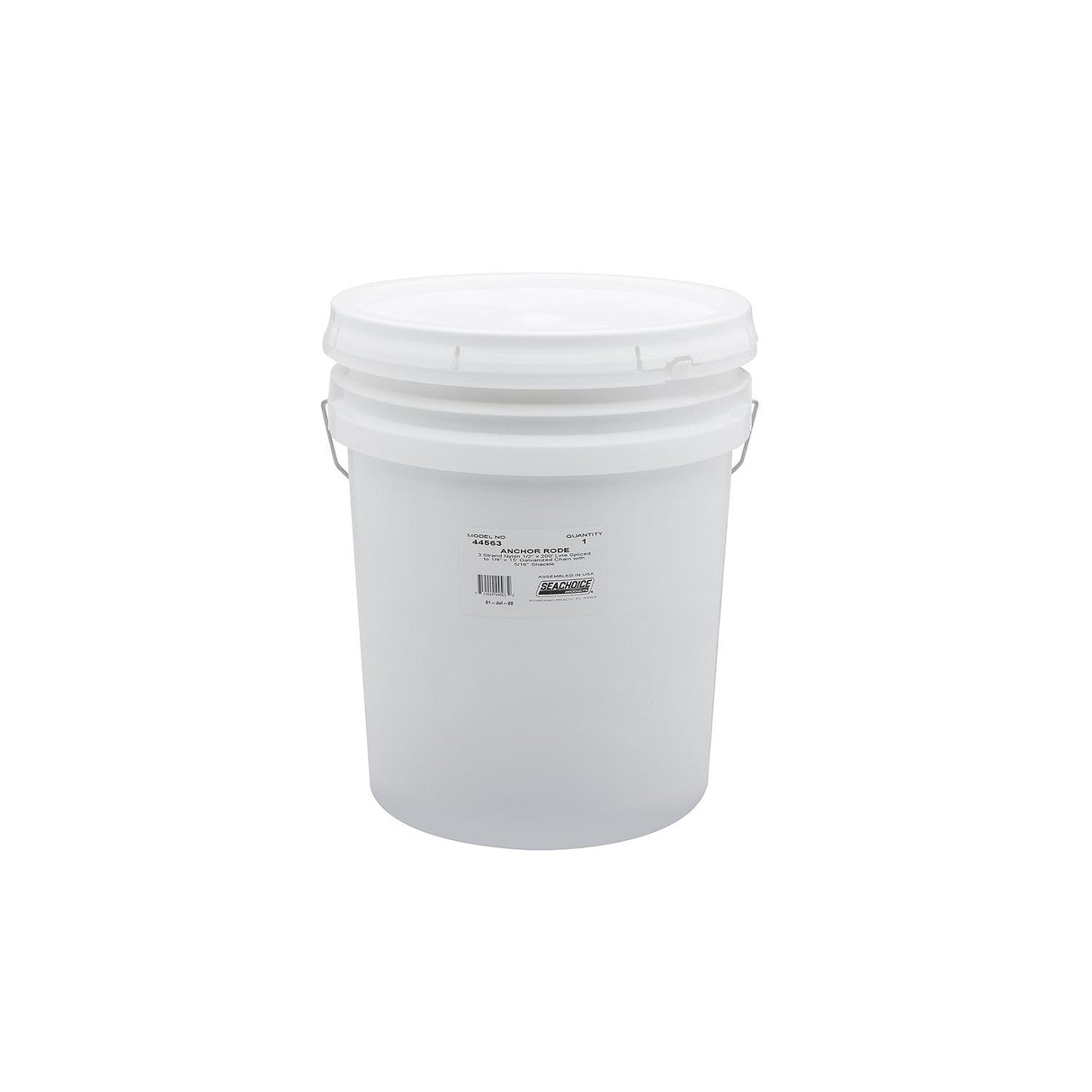 Seachoice 44563 Anchor Rode - 1/2" x 200' 3-Strand Nylon Rope and 1/4" x 15' Chain With 5/16" Shackle