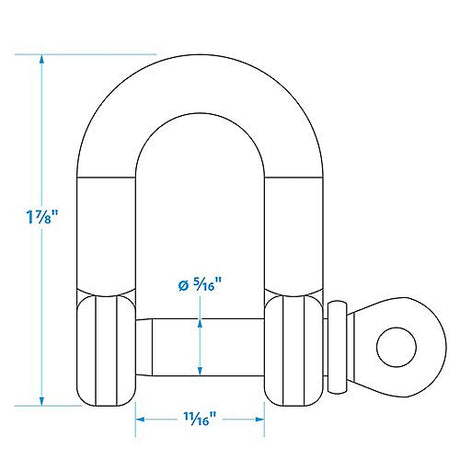 Seachoice Stainless Steel "D" Anchor Shackle