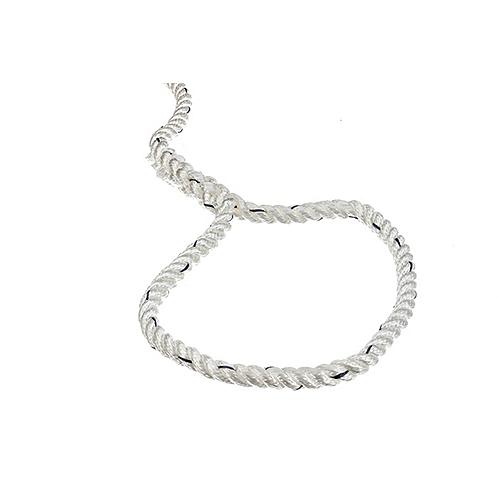Seachoice Premium 3 Strand Twisted Nylon Dock Line - White With Blue Tracer