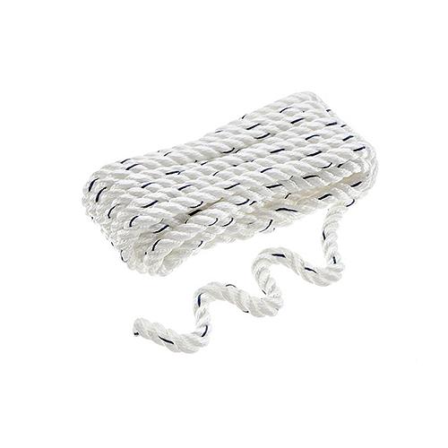 Seachoice Premium 3 Strand Twisted Nylon Dock Line - White With Blue Tracer