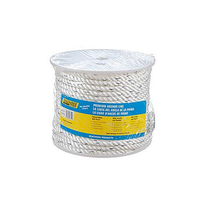 Premium 3-Strand Twisted Nylon Anchor LineWhite With Blue Tracer, 1/2" x 200'