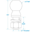 Seachoice Chrome Plated Steel Trailer Coupler Ball