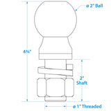 Seachoice Chrome Plated Steel Trailer Coupler Ball