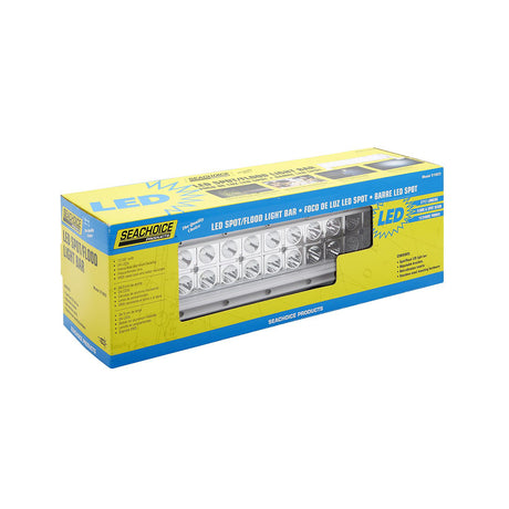 Seachoice 51683 LED Spot/Flood Light Bar, White Housing 24 LEDs, 13.6", 12/24V