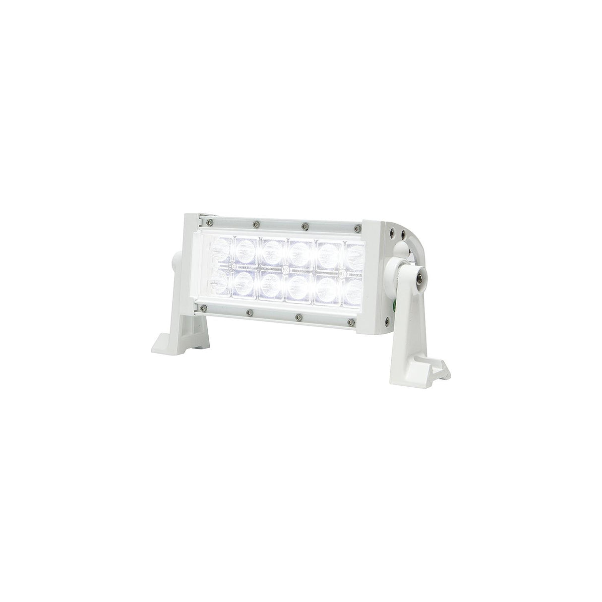 Seachoice 51703 LED Spot/Flood Light Bar, White Housing, 12 LEDs, 7.25", 12/24V