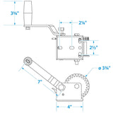 Seachoice 52131 800 Lb. Manual Trailer Winch, 1-Speed, 16-Ft. Strap w/Snap Hook