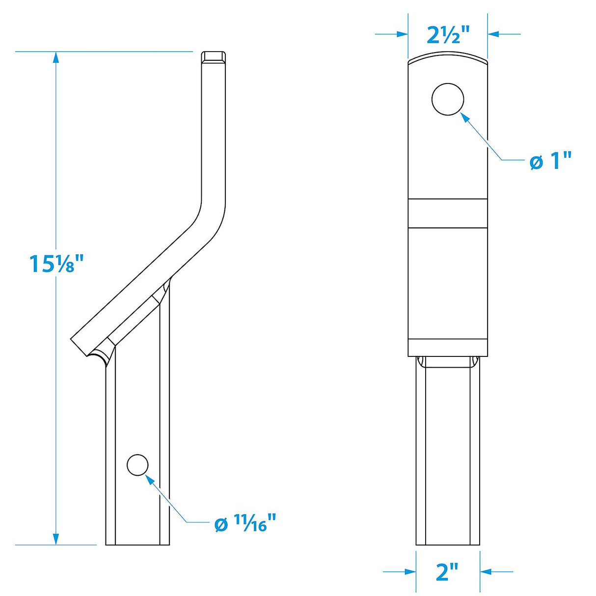Seachoice 52341 Trailer Ball Mount, 2" Hi-Low