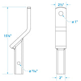 Seachoice 52341 Trailer Ball Mount, 2" Hi-Low