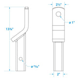 Seachoice 52361 Trailer Ball Mount, 2" Straight