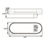Seachoice 52831 LED 6″ Oval Sealed Tail Light Kit For Flush Mount