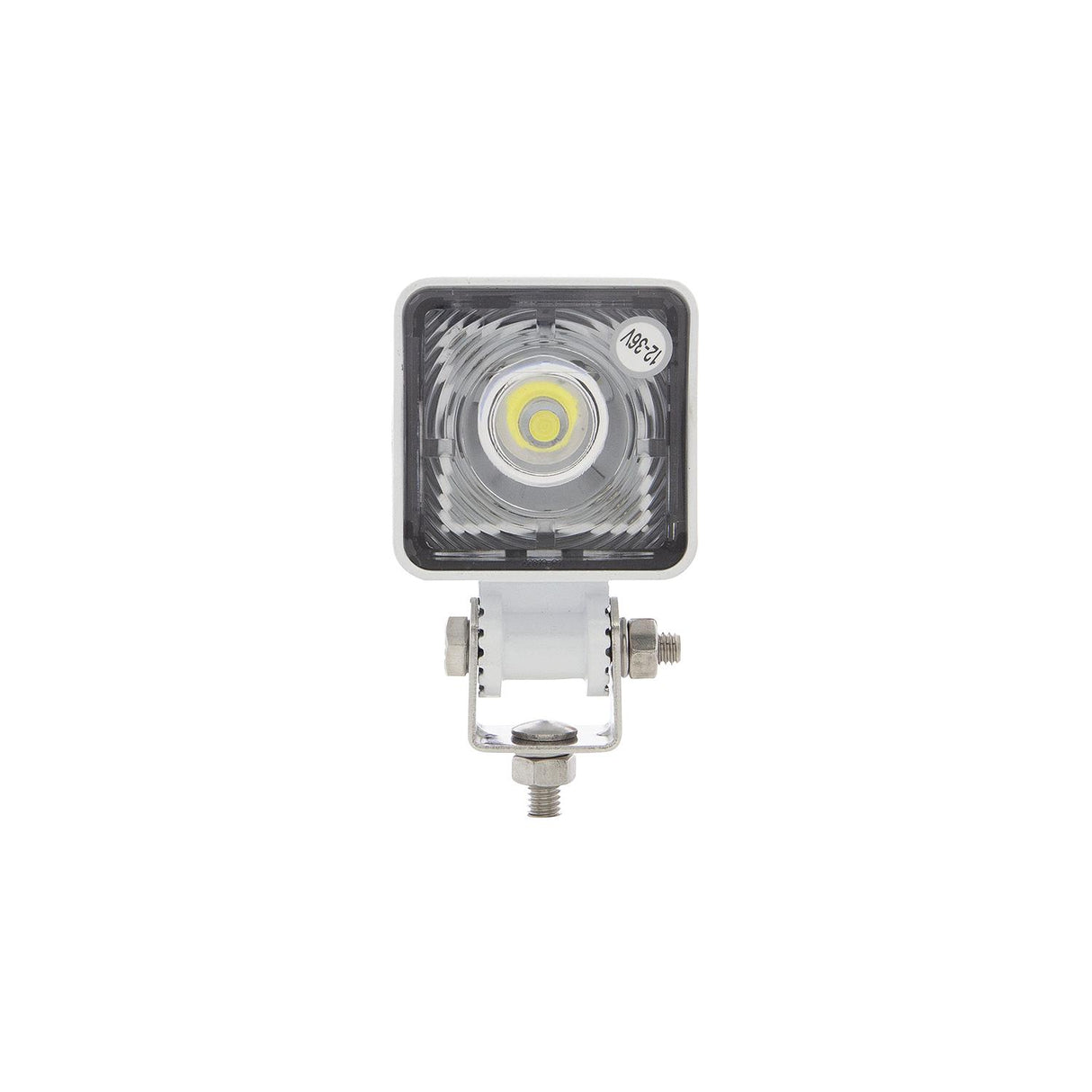 Seachoice 53007 LED Flood Beam Square/Compact Work Light, 12/24V, White Housing, 1 LED