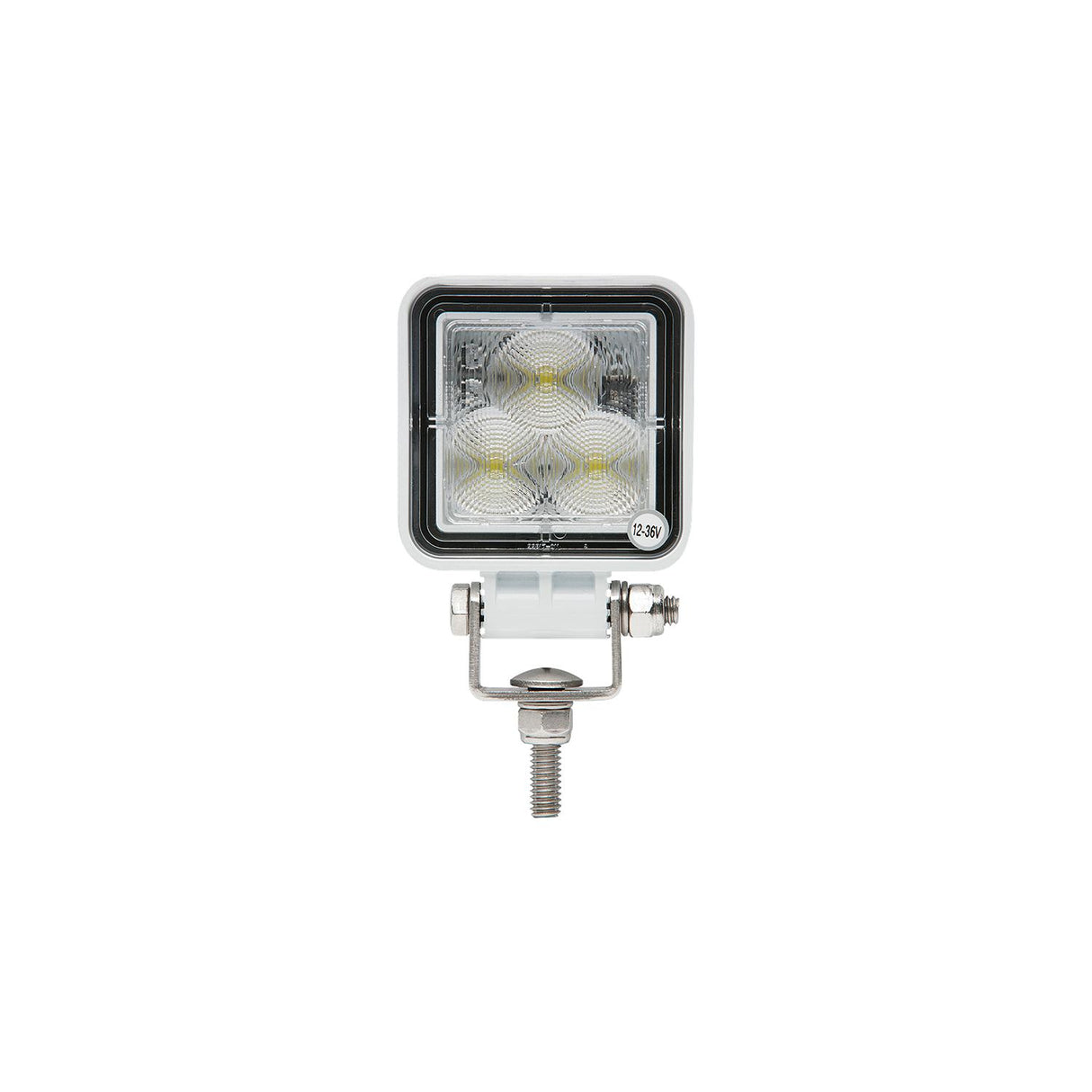 Seachoice 53018 LED Flood Beam Square/Compact Work Light, 12/24V, White Housing, 3 LEDs
