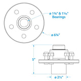 Seachoice 53101 Galvanized Trailer Wheel Hub