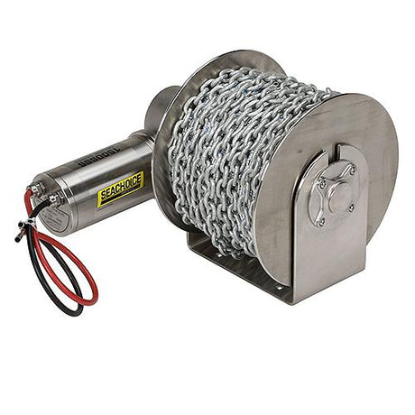 Seachoice 53724 Stainless Steel Drum Winch Kit, Deluxe Series 1500