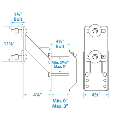 Seachoice Side Mount Spare Tire Carrier