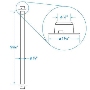 Seachoice Zinc Plated Steel Roller Shaft Includes 2 Pal Nuts