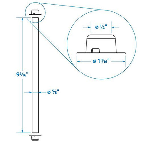 Seachoice Zinc Plated Steel Roller Shaft Includes 2 Pal Nuts