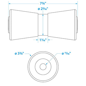 Heavy Duty Keel Roler-8 -5/8 Id(Bulk)