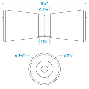Heavy Duty Keel Roller10 -5/8 Id(Bulk