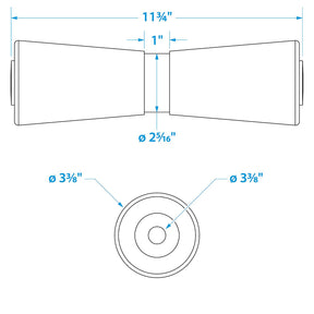 Heavy Duty Keel Roler-12 -5/8 Id(Bulk