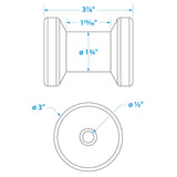 Spool Roller-4 -1/2 Id(Bulk)