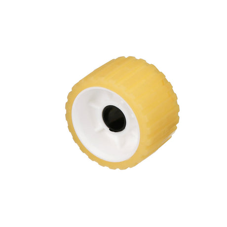 Seachoice Non-Marking TP Yellow Rubber Ribbed Roller 5" D x 3" W With 1-1/8" ID Hole