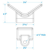 Seachoice Non-Marking TP Yellow Rubber V-Bow Stop 3" x 1/2"