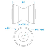 Seachoice Non-Marking TP Yellow Rubber V-Bow Stop With 1/2" ID