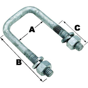 Sq U-Bolt-1 9/16X3 9/16