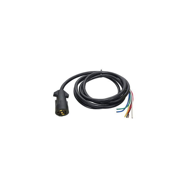 7-Way Trailer Wiring 8' Cable With 7-Way Molded Connector