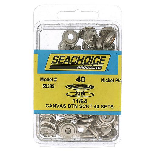 Seachoice Stainless Steel Button Socket With Barrel, 11/64", 40 Sets