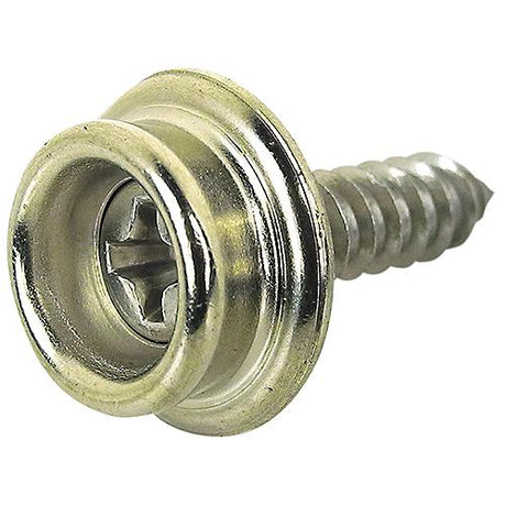 Seachoice Stainless Steel Button Stud With Tapping Screw - #8 x 3/8″, Qty. 100
