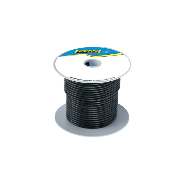 Seachoice 63006 Tinned Copper Marine Wire, 2 AWG, Black, 25'