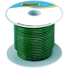 Seachoice 63128 Tinned Copper Marine Wire, 16 AWG, Green, 100'