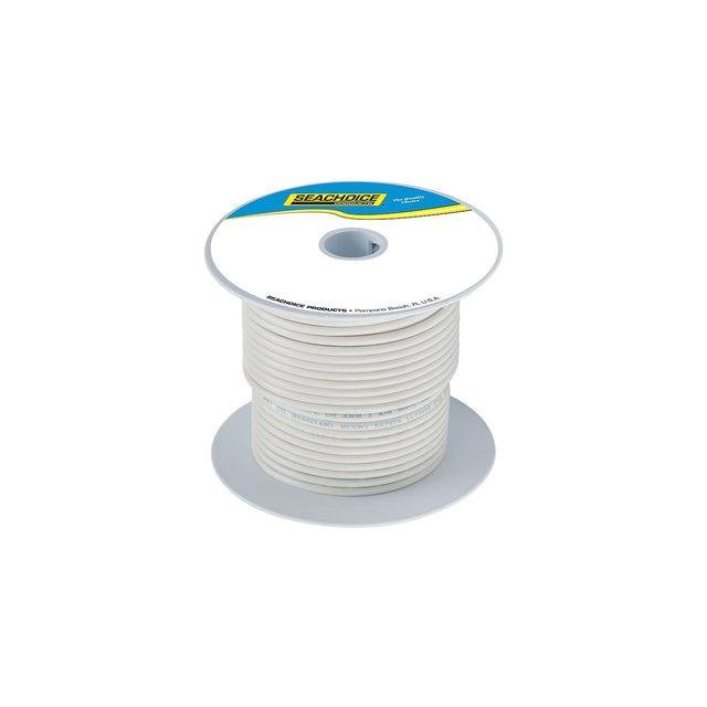 Seachoice 63069 Tinned Copper Marine Wire, 10 AWG, White, 100'