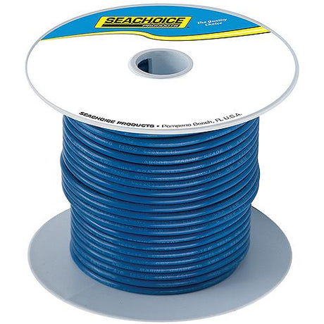 Seachoice 63111 Tinned Copper Marine Wire, 14 AWG, Dark Blue, 100'