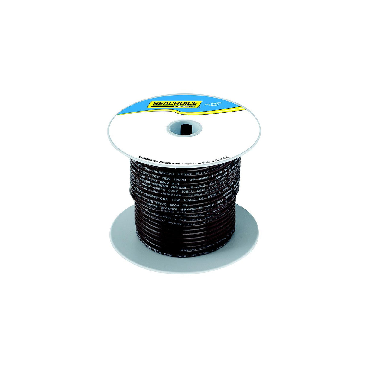 Seachoice 63073 Tinned Copper Marine Wire, 10 AWG, Brown, 100'