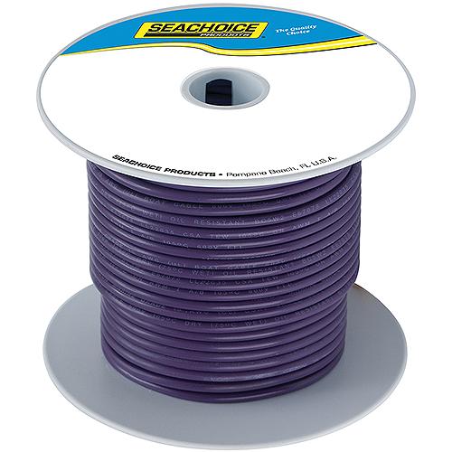Seachoice 63137 Tinned Copper Marine Wire, 16 AWG, Purple, 100'