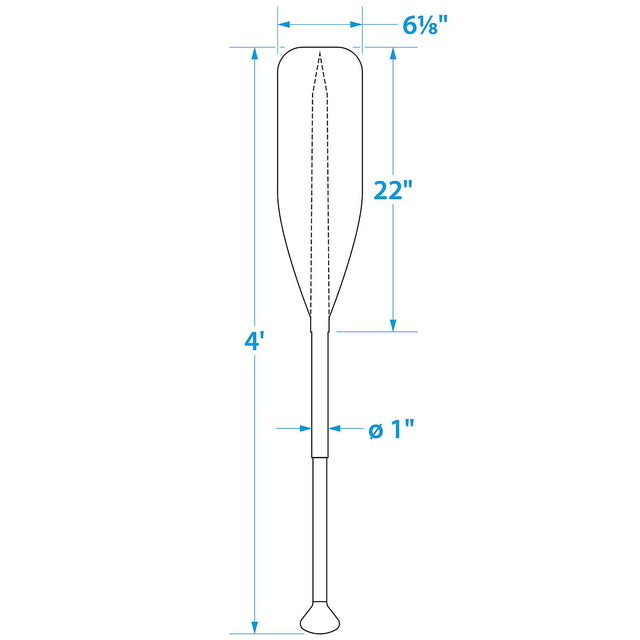 Seachoice 71121 Synthetic Paddle With Aluminum Shaft, 4'