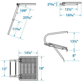 Seachoice Universal Swim Platform With Under Mount Telescoping Ladder