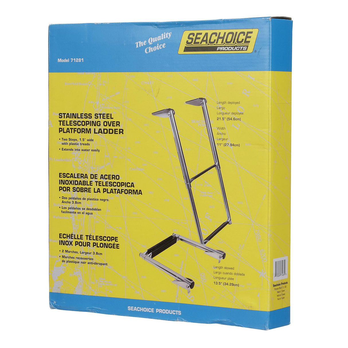 Seachoice Telescoping Ladder Only for Universal Swim Platform With Top Mount Ladder