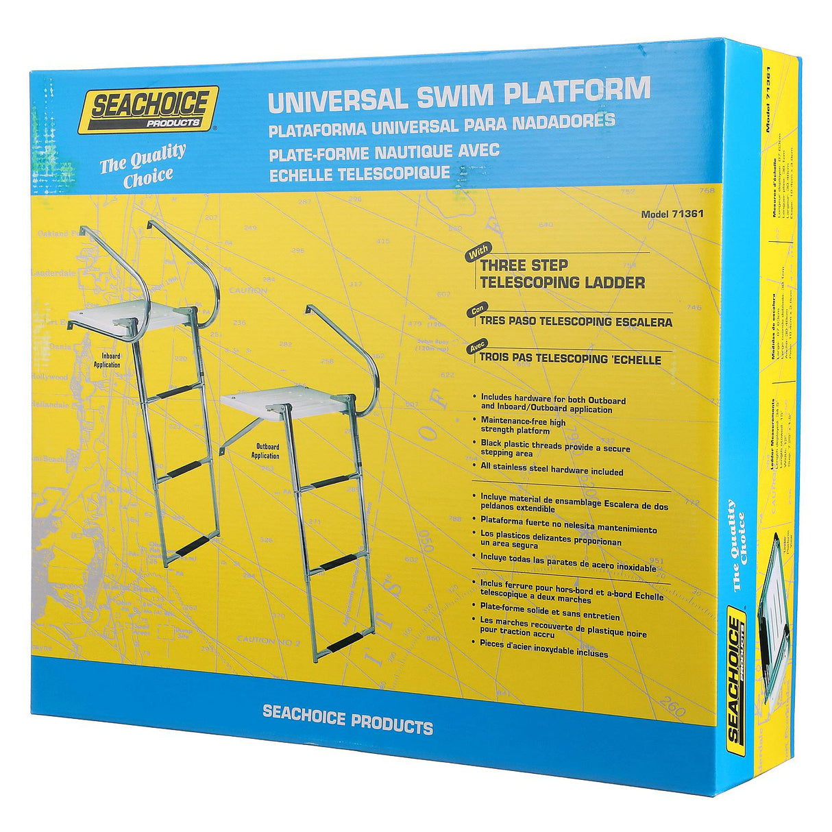 Seachoice Universal Swim Platform With Top Mount Ladder