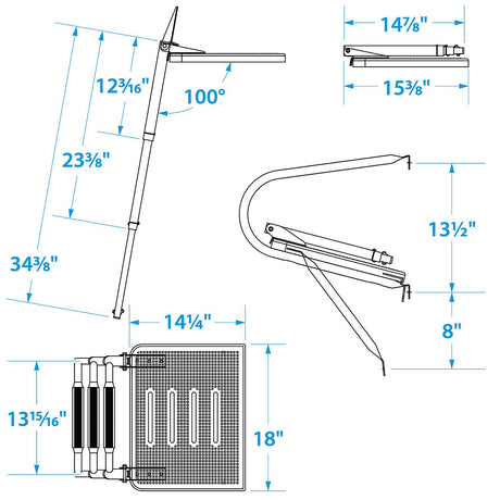 Seachoice Universal Swim Platform With Top Mount Ladder