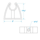 Seachoice 72051 Rubber Storage Clips (2 Per Pack)